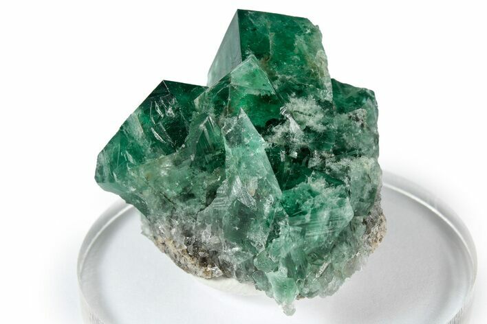 Fluorescent Green Fluorite Twins - Diana Maria Mine, England #337522